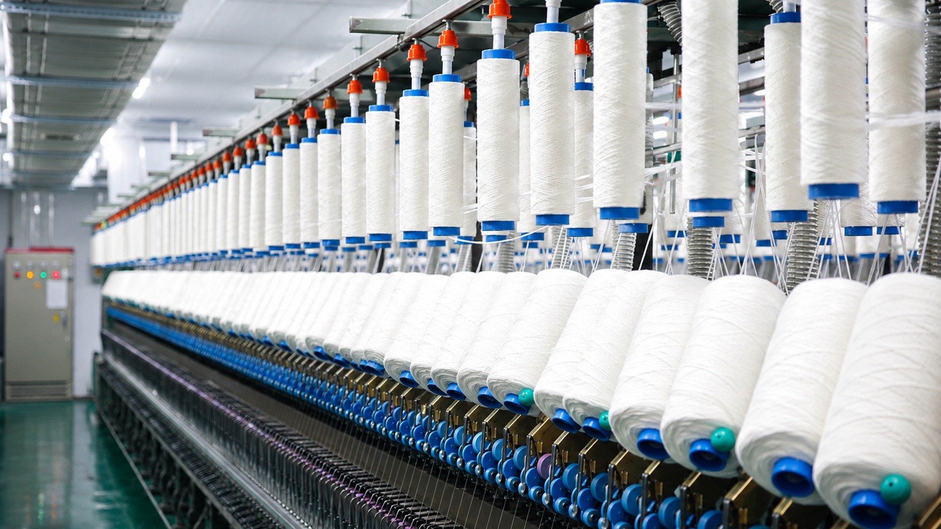 Premium yarn cones on modern spinning equipment